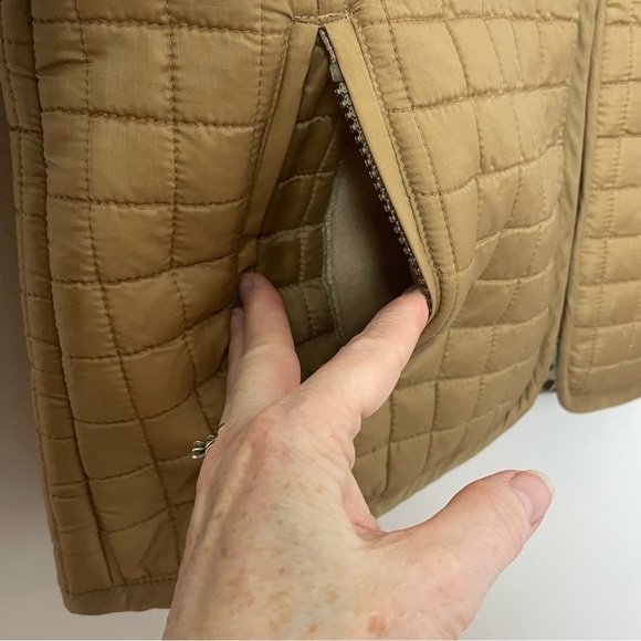Tsunami Quilted Fleece-Lined Bomber Jacket – Tan – Size Medium - Picture 3 of 12